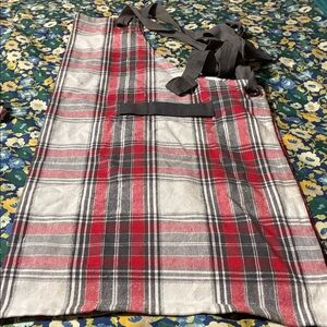 Plaid Apron with Pocket